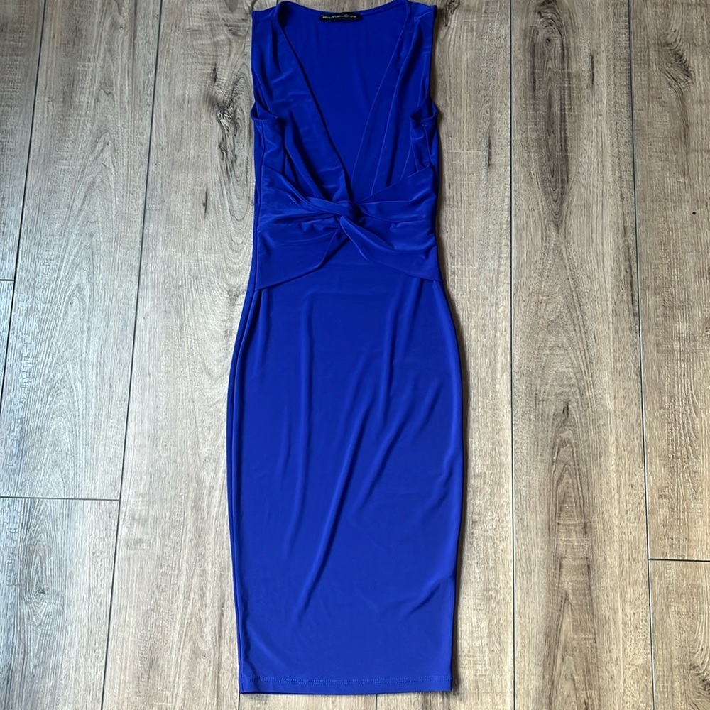 Symphony Fashion Bodycon Cobalt Midi Dress